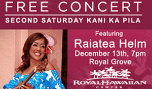 FREE CONCERT: Raiatea Helm At Second Saturdays